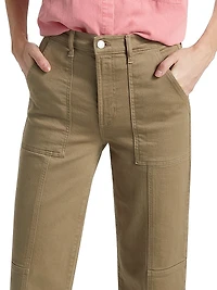 Getty High-Rise Crop Utility Jeans