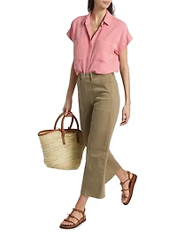 Getty High-Rise Crop Utility Jeans