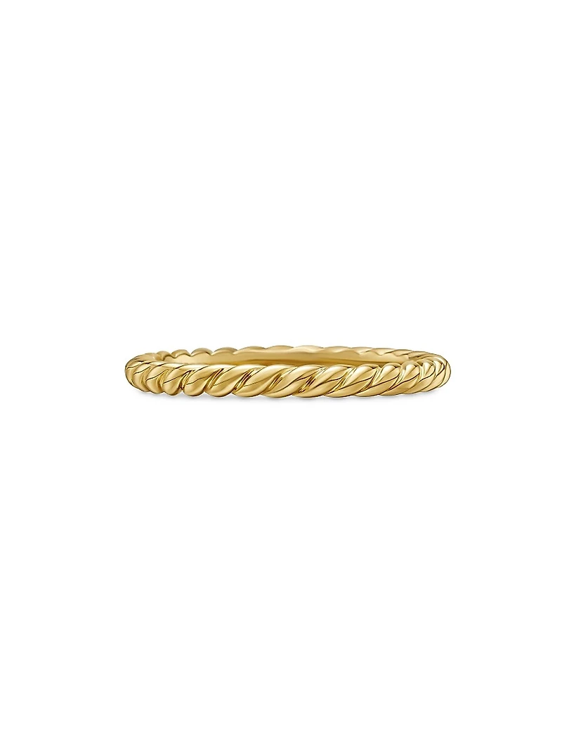 Cable Band Ring 18K Yellow Gold, 2MM