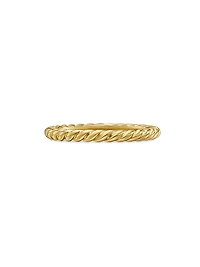 Cable Band Ring 18K Yellow Gold, 2MM