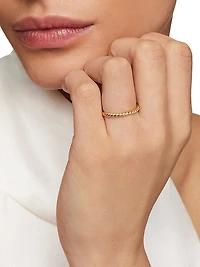 Cable Band Ring 18K Yellow Gold, 2MM