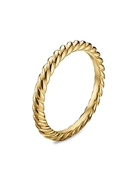 Cable Band Ring 18K Yellow Gold, 2MM