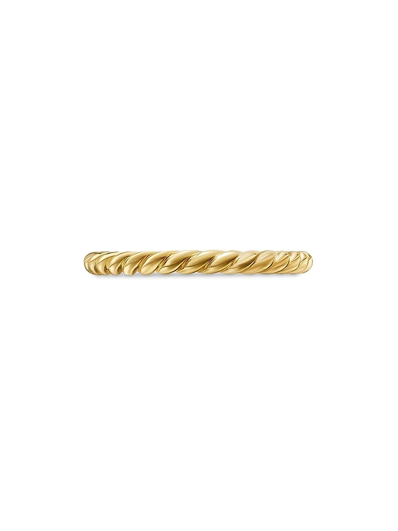 Cable Band Ring 18K Yellow Gold, 2MM