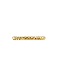 Cable Band Ring 18K Yellow Gold, 2MM