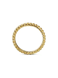 Cable Band Ring 18K Yellow Gold, 2MM