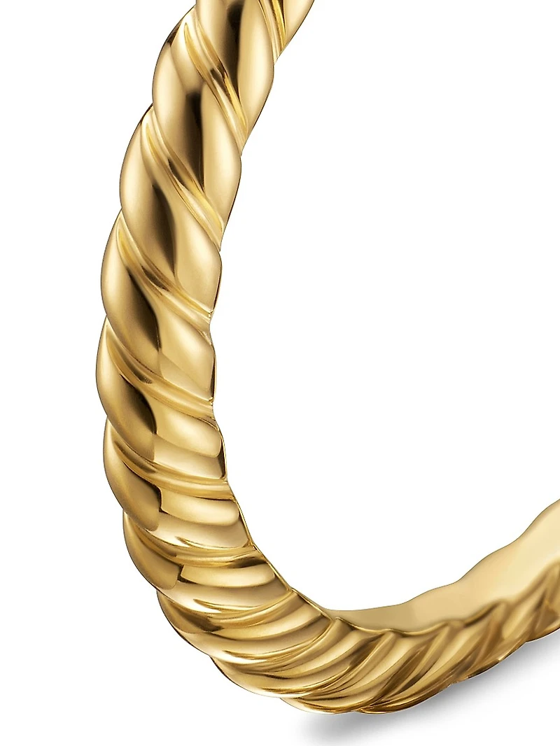 Cable Band Ring 18K Yellow Gold, 2MM