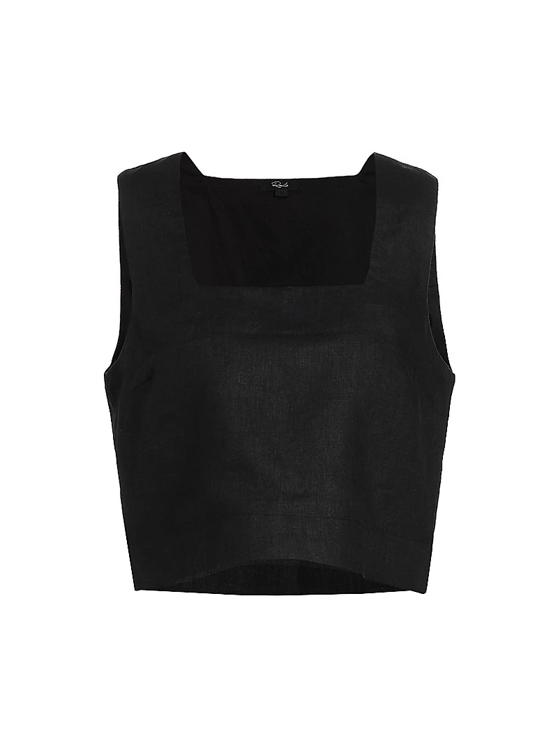 Akira Linen Crop Top