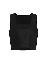Akira Linen Crop Top