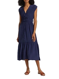 Aletta Tie-Waist Midi-Dress