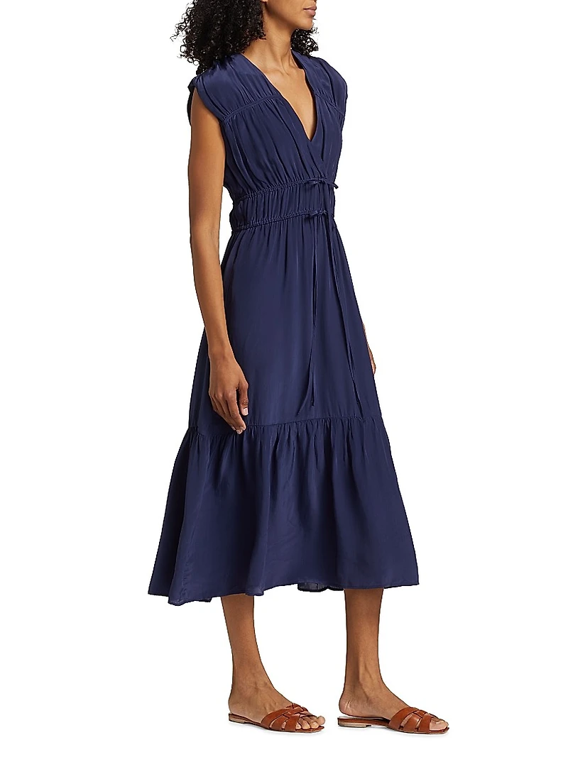 Aletta Tie-Waist Midi-Dress