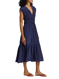 Aletta Tie-Waist Midi-Dress