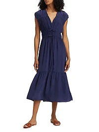 Aletta Tie-Waist Midi-Dress