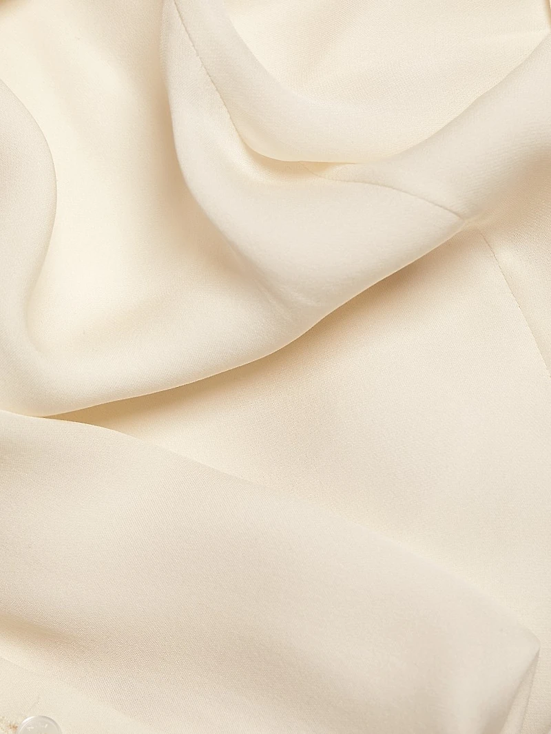 Carina Silk Tie-Neck Top