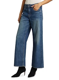Marlene Mid-Rise Cropped Wide-Leg Jeans