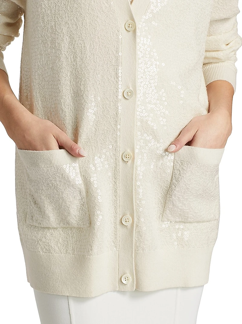 Embellished Oversized Cardigan