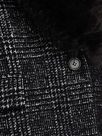 Glen Plaid Wool-Blend Chesterfield Coat