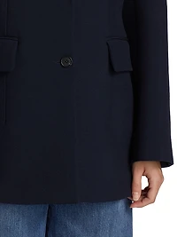 Sculpted Wool-Blend Single-Breasted Blazer