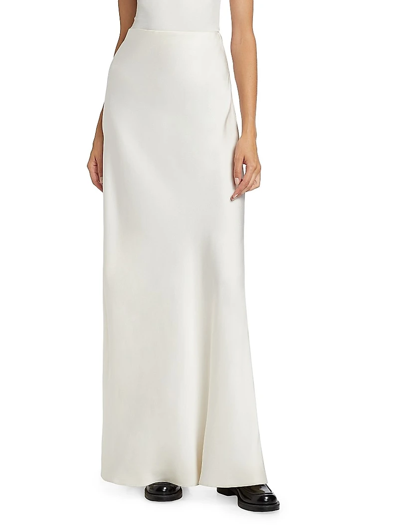 Satin Charmeuse Bias Maxi Skirt