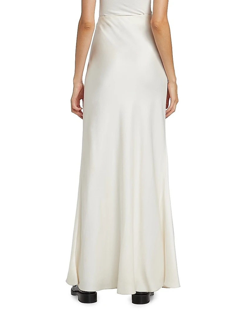 Satin Charmeuse Bias Maxi Skirt