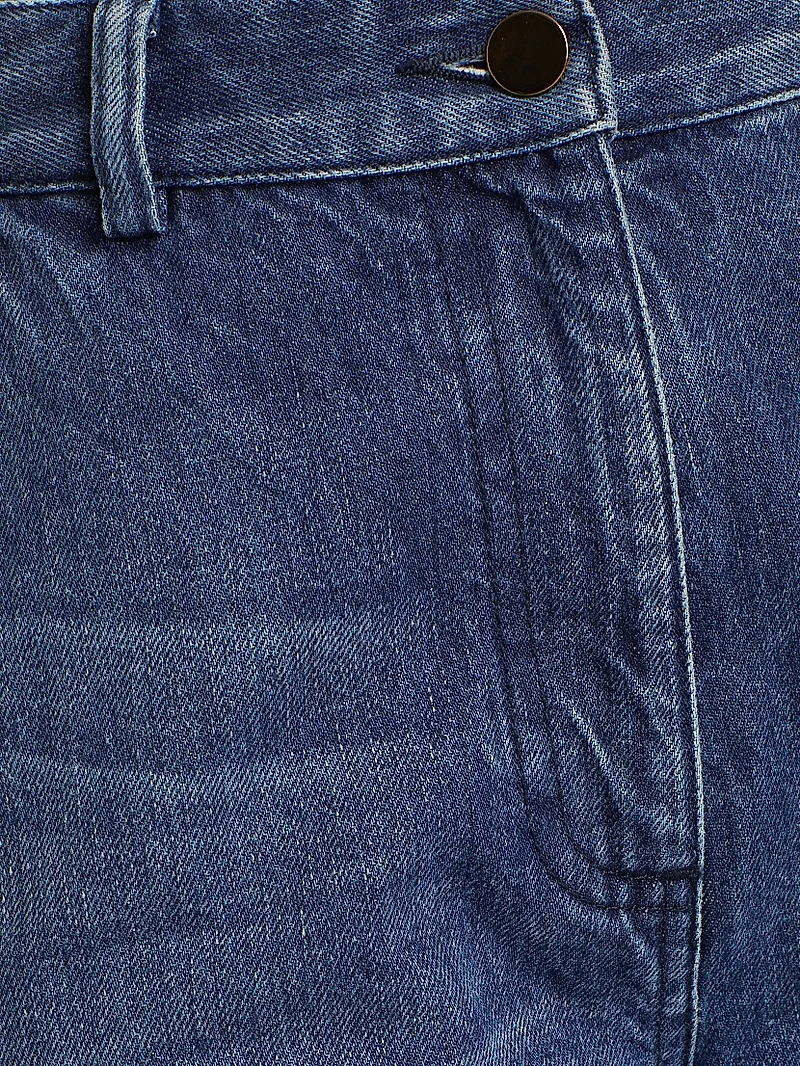 Wide-Leg Denim Trousers