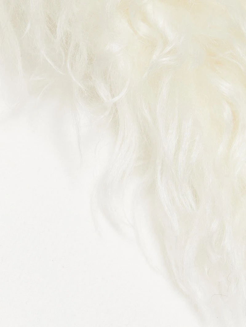 Mohair Collar Wool Double-Breasted Coat