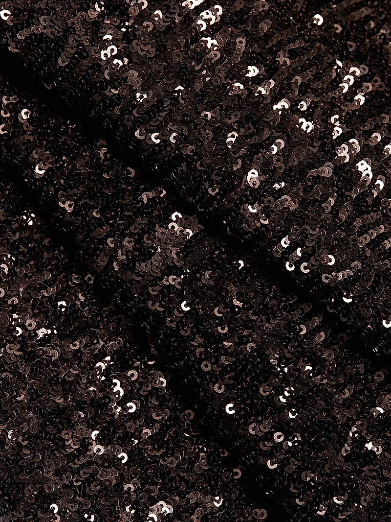 Sequined Sleeveless Column Gown