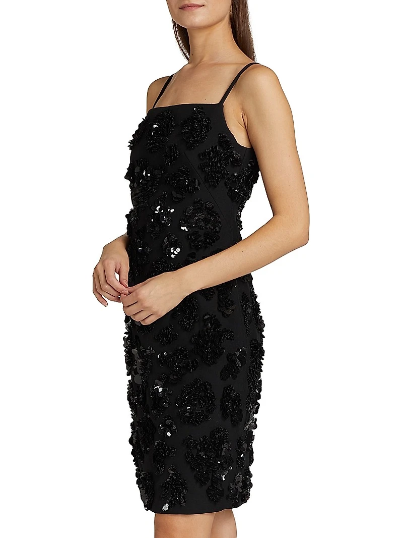 Sequin-Embellished A-Line Minidress