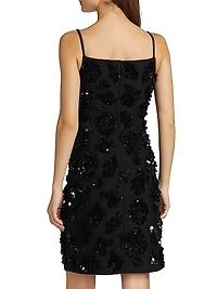 Sequin-Embellished A-Line Minidress