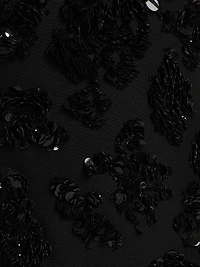 Sequin-Embellished A-Line Minidress