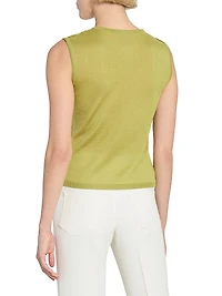 Soutache Silk-Blend Knit Top