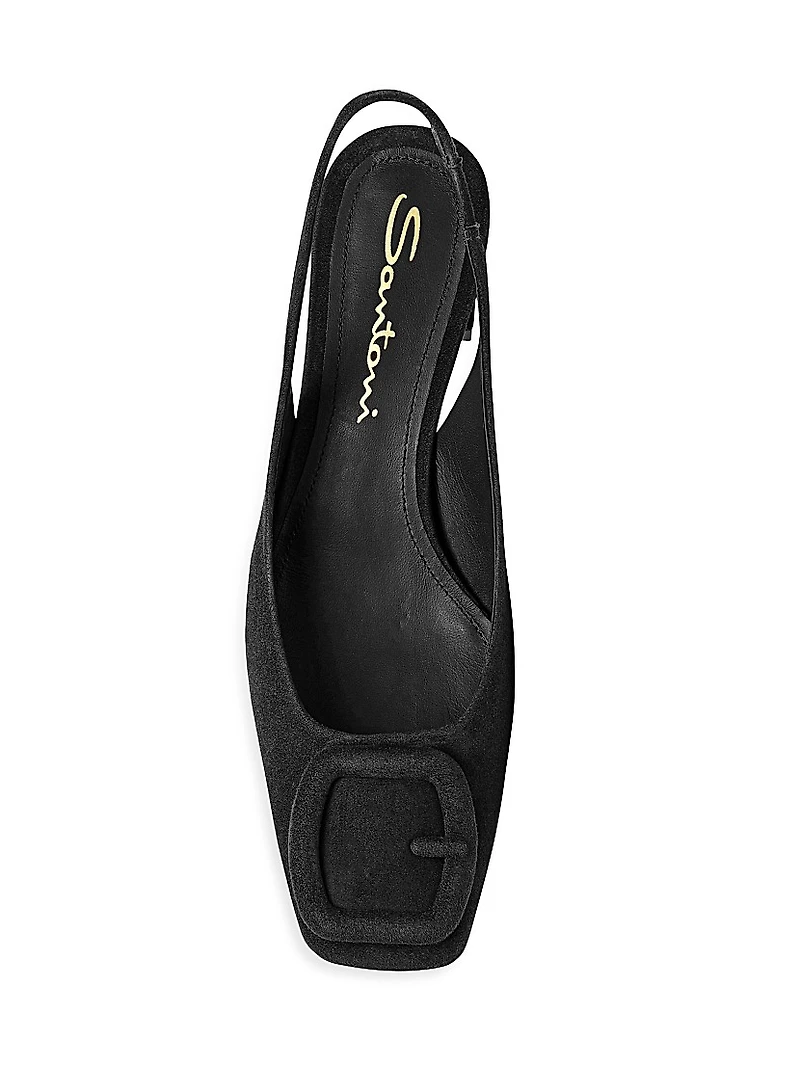 50mm Suede Slingback Pumps