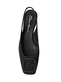 50mm Suede Slingback Pumps