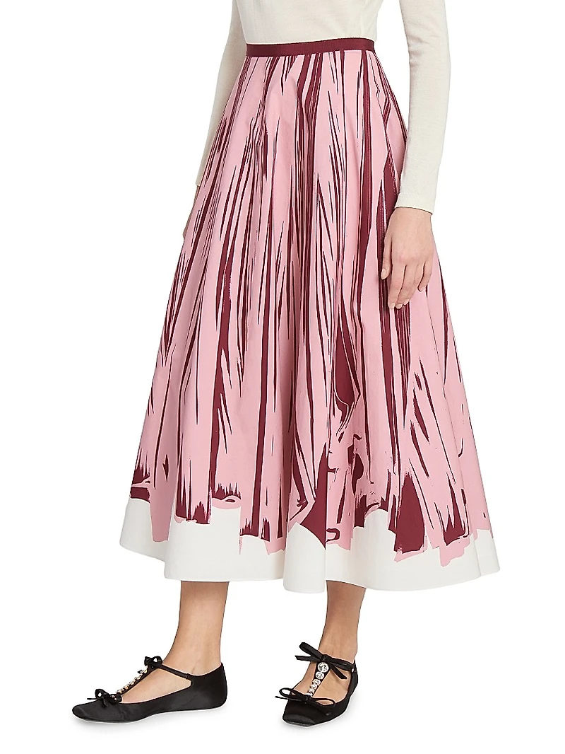 Brush Stroke Knit Maxi Skirt