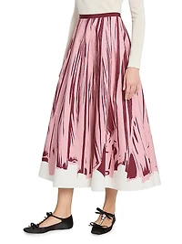 Brush Stroke Knit Maxi Skirt