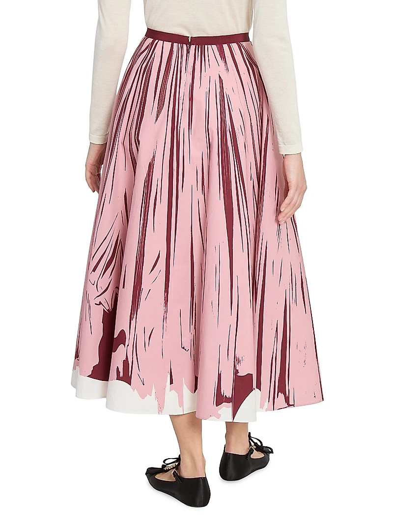 Brush Stroke Knit Maxi Skirt