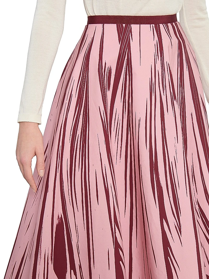 Brush Stroke Knit Maxi Skirt