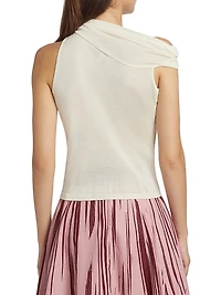 Cashmere & Silk-Blend One-Shoulder Top