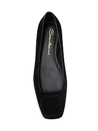 Soft Square-Toe Suede Ballet Flats