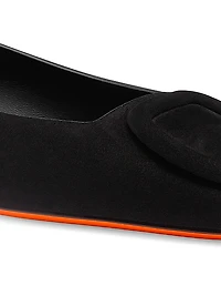 Soft Square-Toe Suede Ballet Flats