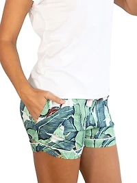 Women's Martinique Banana Leaf Boxer Shorts