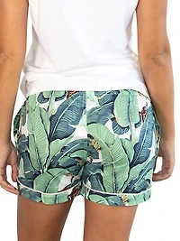 Women's Martinique Banana Leaf Boxer Shorts