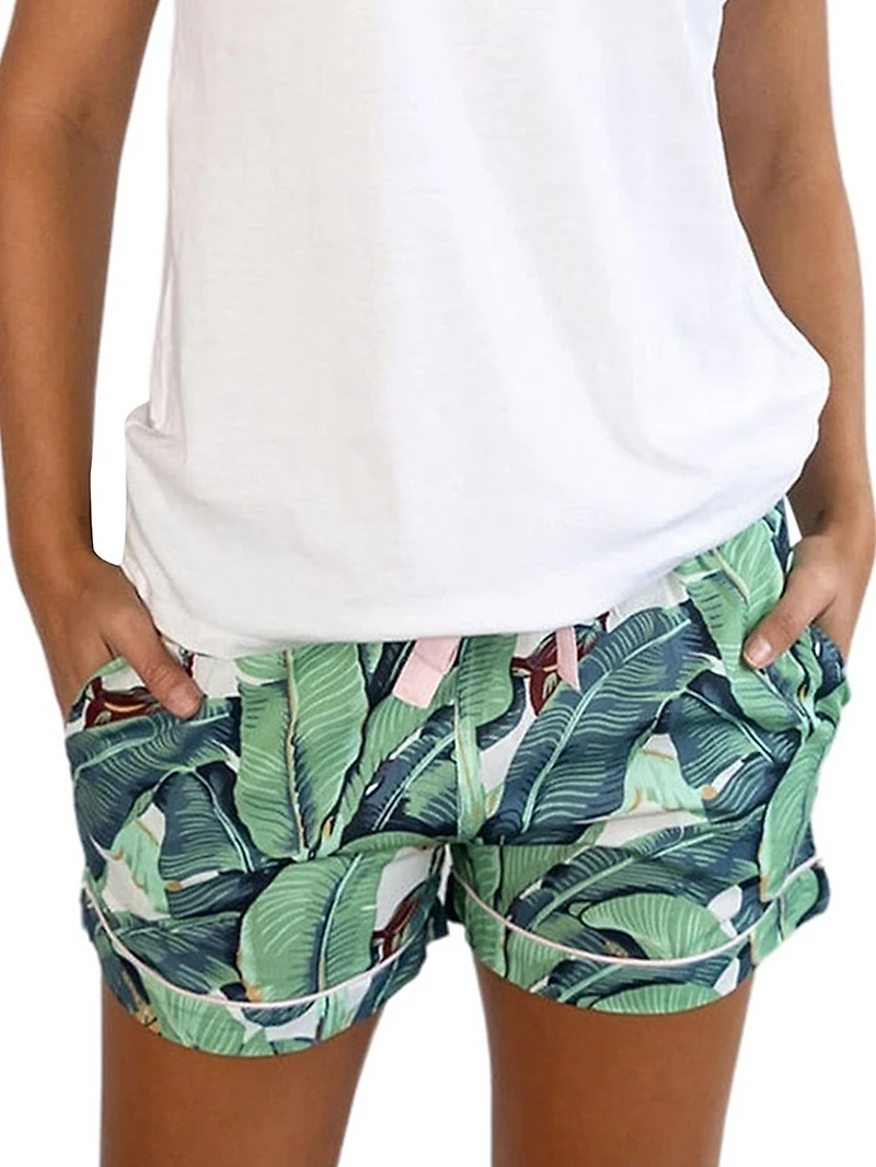 Women's Martinique Banana Leaf Boxer Shorts