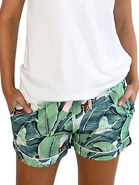 Women's Martinique Banana Leaf Boxer Shorts