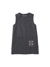 Little Girl's & Pinstripe A-Line Dress