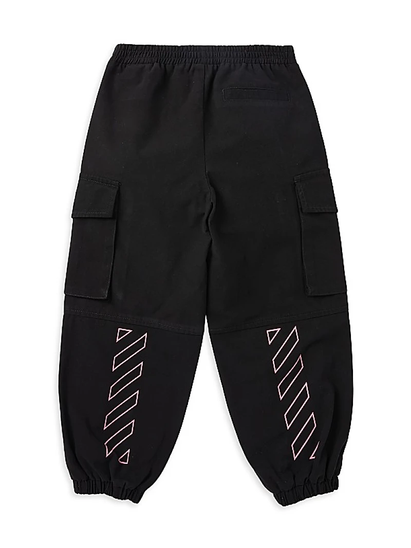 Little Girl's & Girl's Off Stamp Clear Cargo Pants