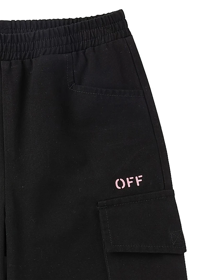 Little Girl's & Girl's Off Stamp Clear Cargo Pants