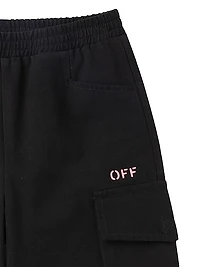 Little Girl's & Girl's Off Stamp Clear Cargo Pants