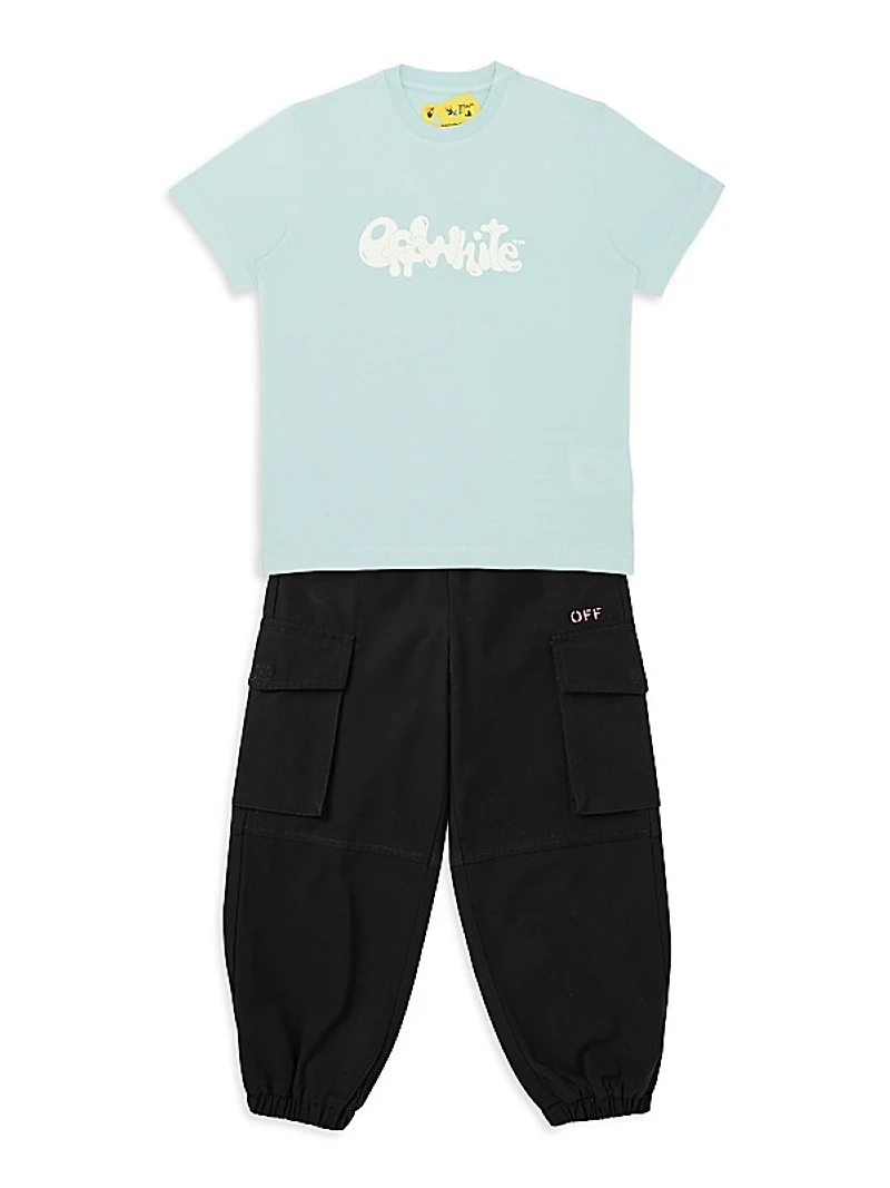 Little Girl's & Girl's Off Stamp Clear Cargo Pants