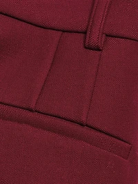 Silk-Wool Straight-Leg Trousers