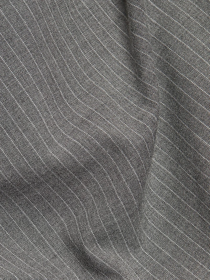 Leighton Pinstriped Off-The-Shoulder Minidress